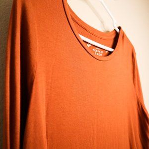 Rusty Orange Long Sleeve Top